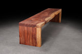 Redwood Slab Outdoor Bench