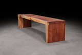 Redwood Slab Outdoor Bench