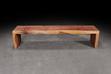 Redwood Slab Outdoor Bench
