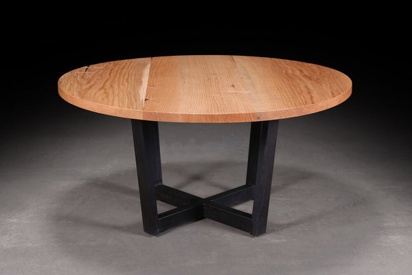 Round Pin Oak Dining Table