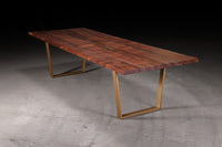 Straight Edge Walnut Heartwood Table